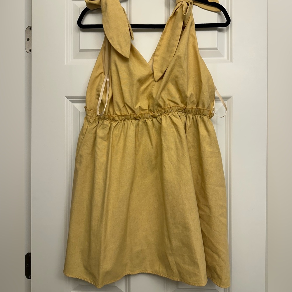 Petal & Pup Gold Mini Dress